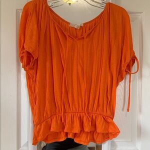 Derek Heart Vibrant Orange Blouse